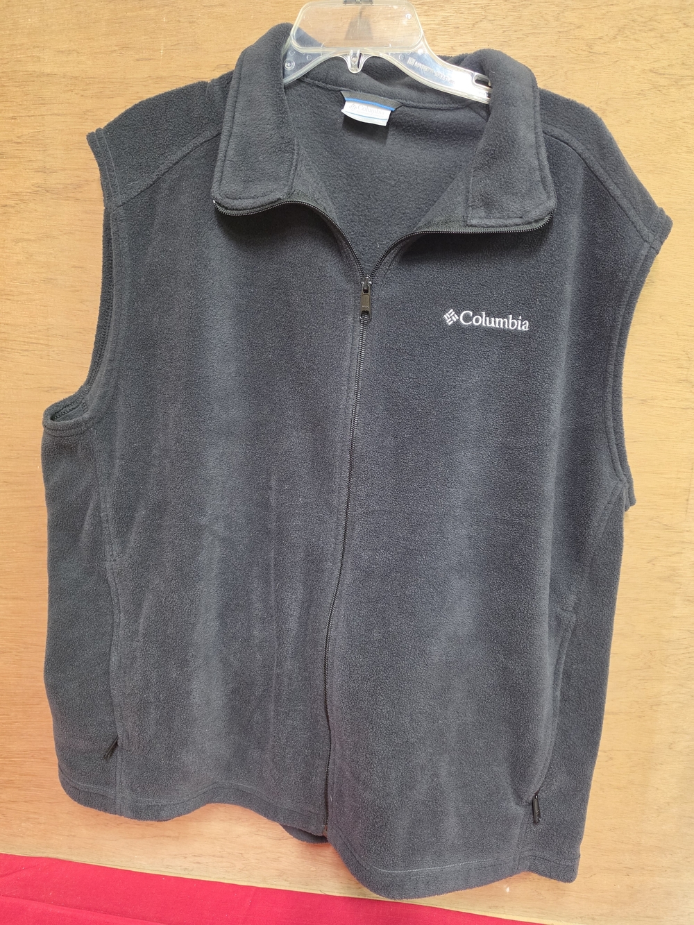 Columbia Mens Black Fleece Full Zip Vest XXL